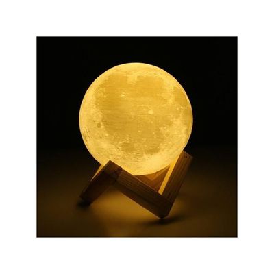 Rechargeable 3D Print Moon Lamp White