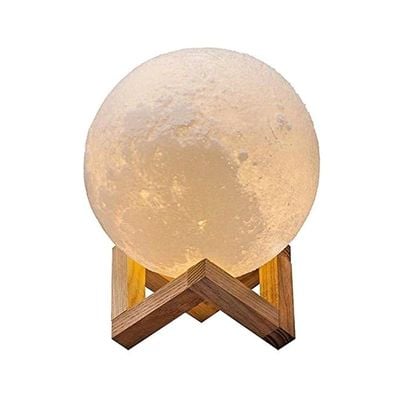 Rechargeable 3D Print Moon Lamp White