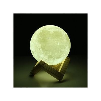 Rechargeable 3D Print Moon Lamp White