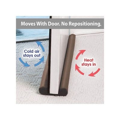 Original Door Draft Stopper, Year Round Insulator Brown