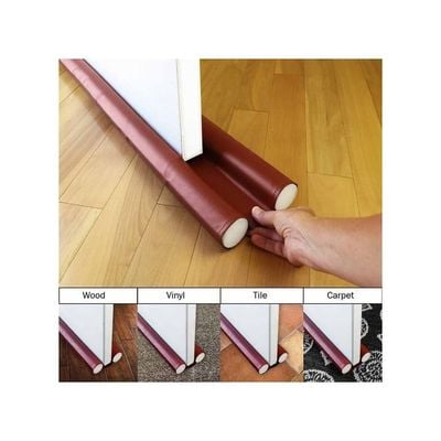 Double Door Draft Stopper Dark Brown