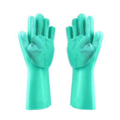 Magic Silicone Dish Washing Gloves Multicolor One Size