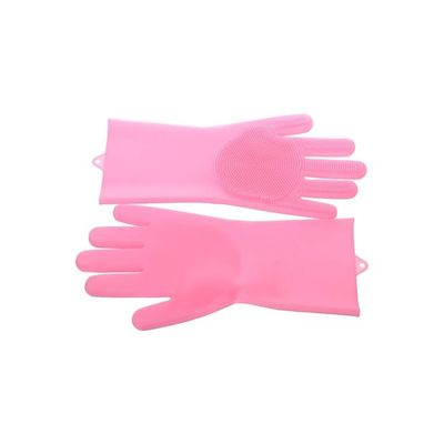 Silicone Kitchen Scrubbing Glove Rose 3inch