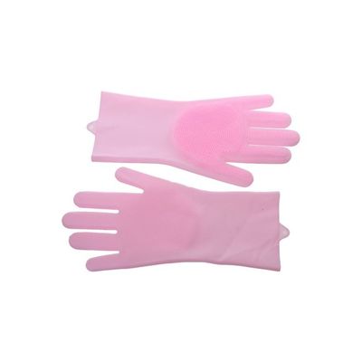 Silicone Kitchen Scrubbing Glove Pink 3inch