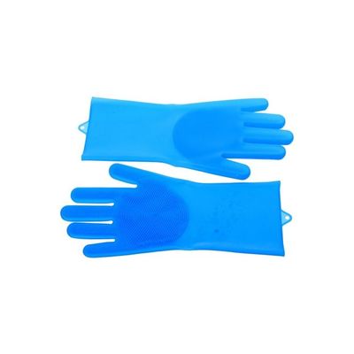 Silicone Kitchen Scrubbing Glove Blue 3inch
