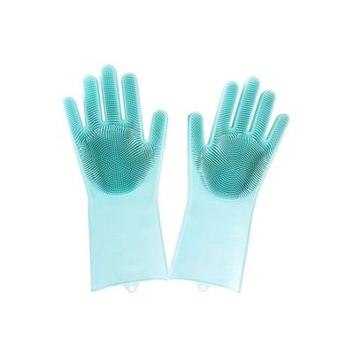 Silicone Household Cleaning Gloves Blue