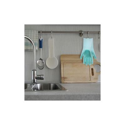 Silicon Dishes Cleaning Gloves Blue 30.5x16centimeter