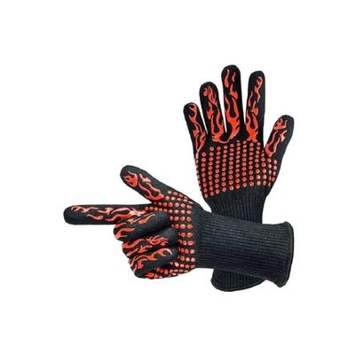 Silicone Hand Gloves Black/Red 34x17centimeter