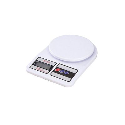 Electronic Digit Weighing Kitchen Scale White 18x2.5x13cm