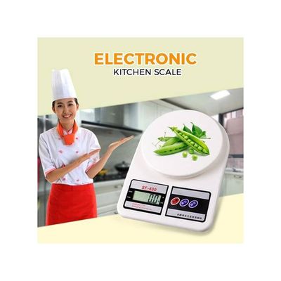 Electronic Digit Weighing Kitchen Scale White 18x2.5x13cm