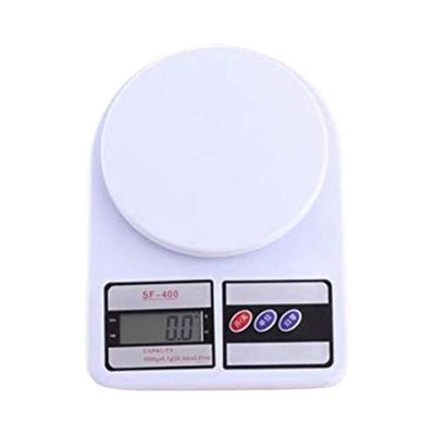 Electronic Kitchen Scale White 19x25x5centimeter