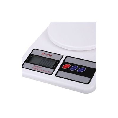 Digital Kitchen Weighing Scale White/Black 9.65x 6.7 x1.38inch