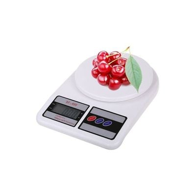 Digital Kitchen Weighing Scale White/Black 9.65x 6.7 x1.38inch