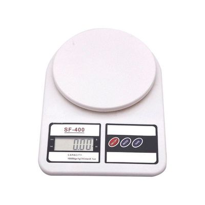 Digital Kitchen Weighing Scale White/Black 9.65x 6.7 x1.38inch