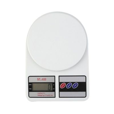 Digital Kitchen Scale, 10 Kg White/Black/Grey 24x16.5x3.5centimeter