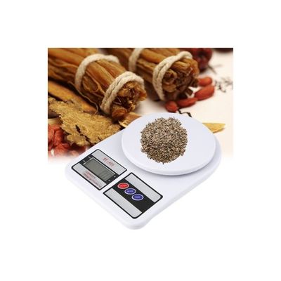 Digital Kitchen Scale, 10 Kg White/Black/Grey 24x16.5x3.5centimeter