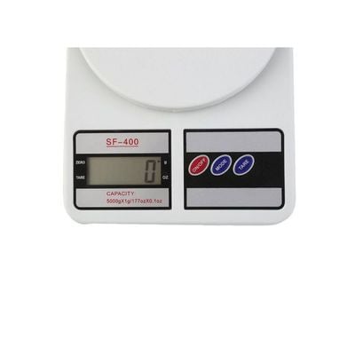 LCD Electronic Digital Scale White 22x16.5x4centimeter