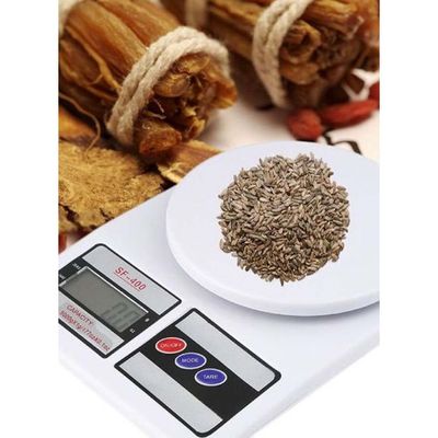 LCD Electronic Digital Scale White 22x16.5x4centimeter