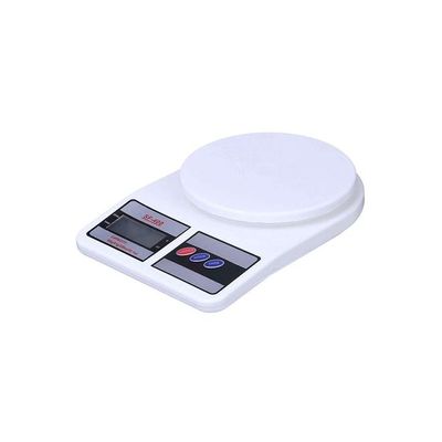 Digital Kitchen Scale White 25x19x5centimeter