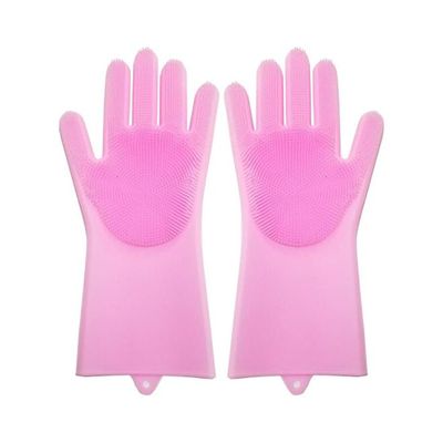 1-Pair Dishwashing Gloves Pink