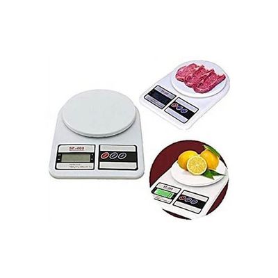 Electronic Digital Kitchen Scale - 10 Kg White