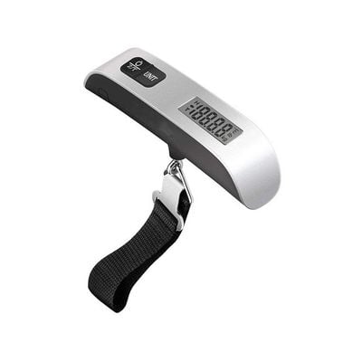 Digital Hanging Luggage Scale Silver/Black 50kg