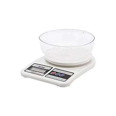 Electronic Digital Kitchen Scale 10Kg White