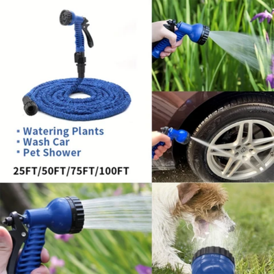 Garden Hose Pipe Blue/Black 75feet