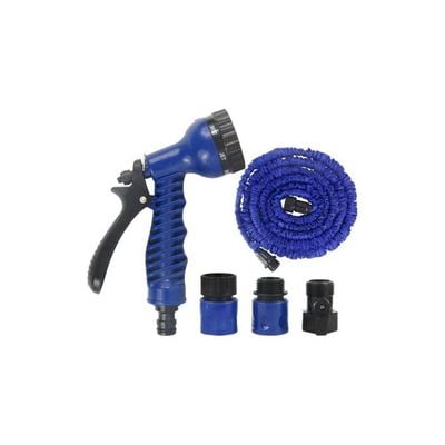 Extendable Water Hose Set Blue/Black 37.5meter