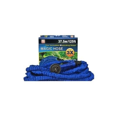 Extendable Water Hose Set Blue/Black 37.5meter