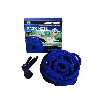 Expandable Watering Hose With Gun Blue/Black 100feet