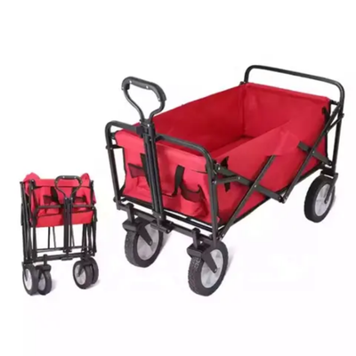 Multi-Functional Folding Shopping Cart Trolley Red/Black 90x60x50cm