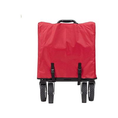 Adjustable Handle Shopping Cart Red/Black 73x50x40cm