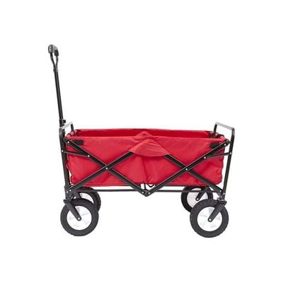 Adjustable Handle Shopping Cart Red/Black 73x50x40cm