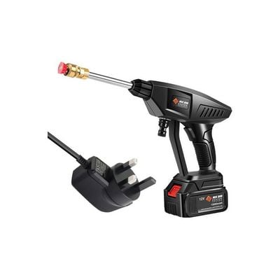 12V Household Cordless High Pressure Car Wash Tool Black 31x25x13.5cm