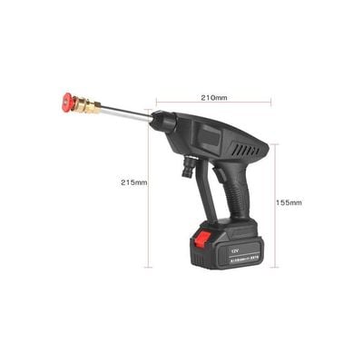 15A 30Bar Cordless Handheld Wireless Pressure Washer Black 21.5 x 21 x 15.5cm