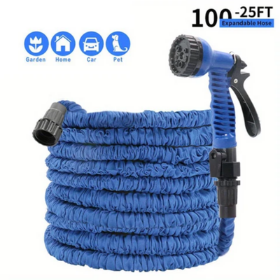 Expandable Hose High Pressure Telescopic Watering Pipe Blue 27.00x9.50x24.00cm