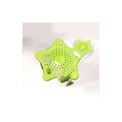 Star Shaped Sink Drain Filter Cover Green 10centimeter