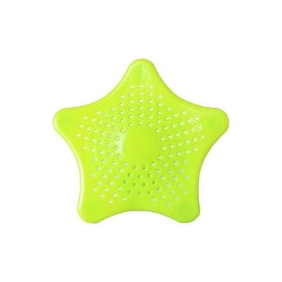 Star Shaped Sink Drain Filter Cover Green 10centimeter