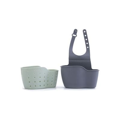 Kitchen Sink Drain Basket Blue/Grey 15x21x5cm