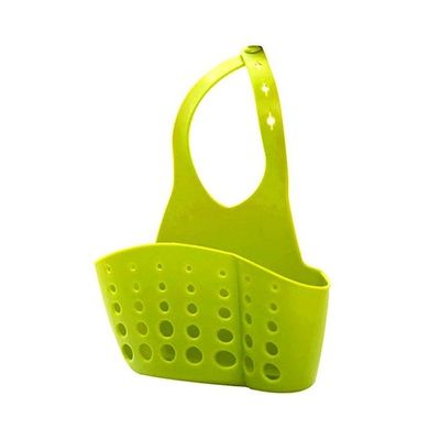 Adjustable Snap-On Sink Storage Basket Green 20x8.3x12millimeter