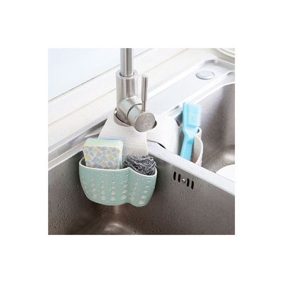 Plastic Sink Organizer Green/White 12x5x25centimeter