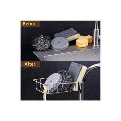 Kitchen Sink Organizer Sponge Holder Silver 23x5x10cm