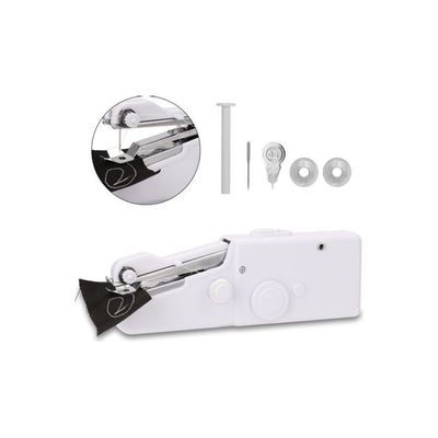 Portable Electric Sewing Machine with Tools for P-11660W* White/Silver