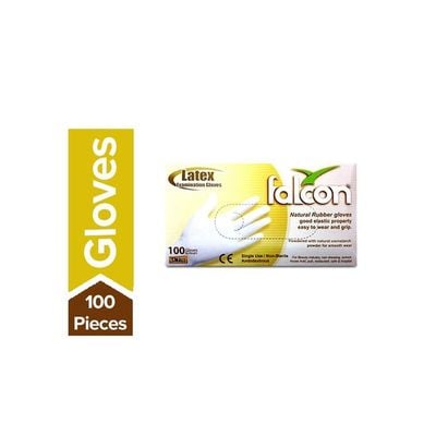 Pack Of 100 Single-Use Latex Gloves - Small Size