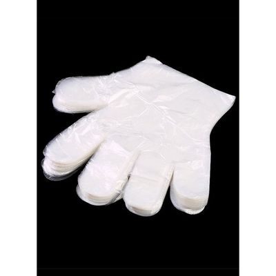 Plastic Disposable Gloves Clear/Blue/Silver