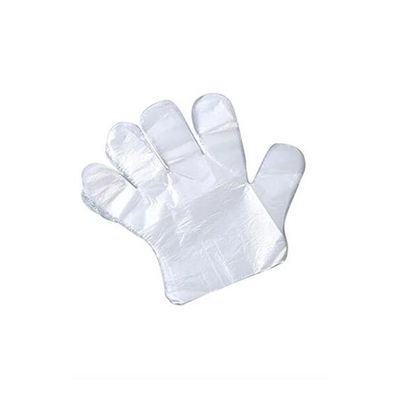 100-Piece Disposable Plastic Gloves Clear