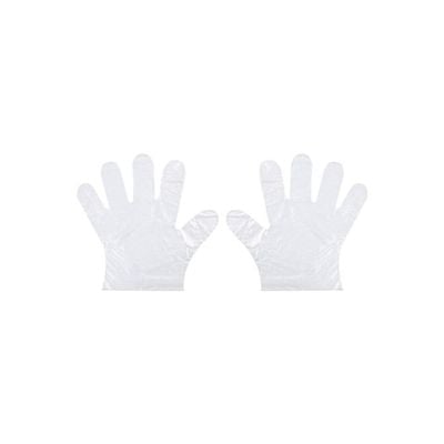 100-Piece Disposable Latex Hand Gloves Clear 24x1x17centimeter