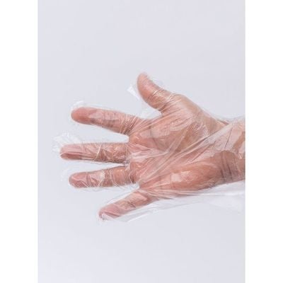 100-Piece Disposable Gloves Transparent Free Size