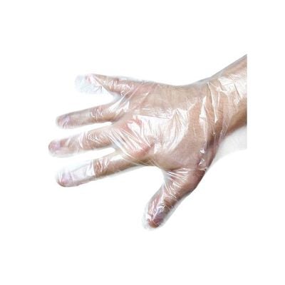 100-Piece Disposable Gloves Transparent Free Size